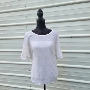 New York & Company Women's White Sweater Thin Knit